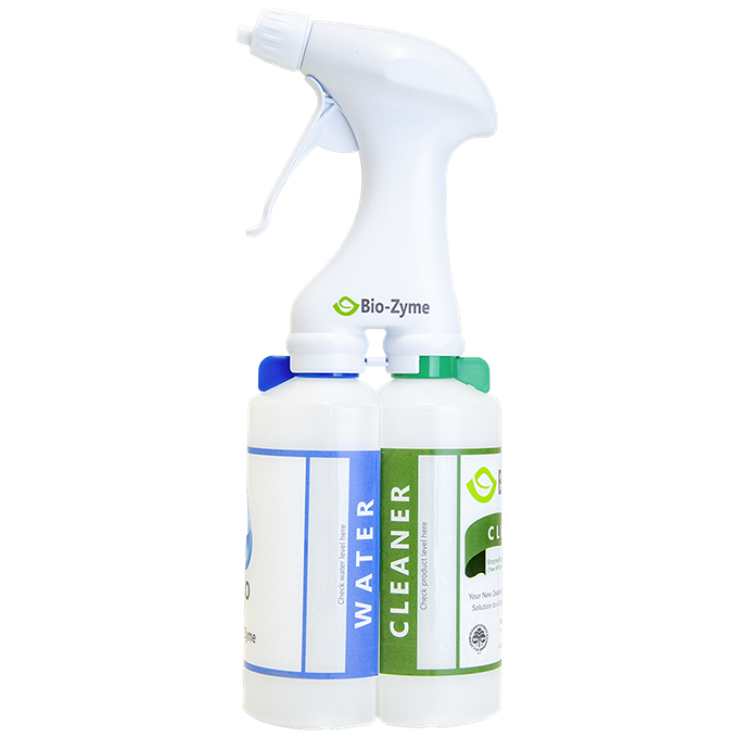 Bio-Zyme Foamer Dual Chamber Cleaner empty with no background.